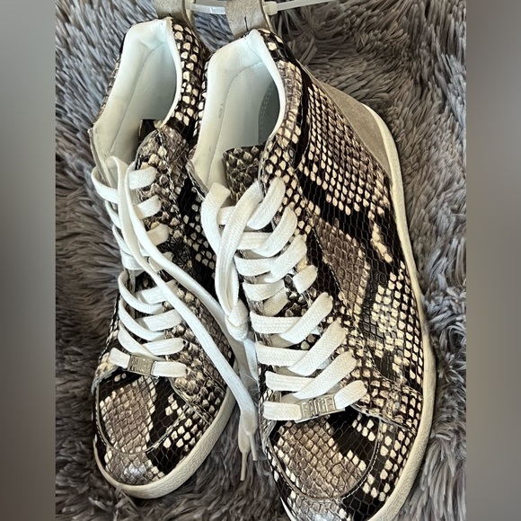 Paige Annie Snake Embossed Mid Top Sneaker - Picture 2 of 6